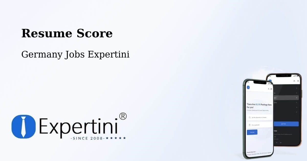 Resume Score & Job Description Match Tool – Pluwig - Germany Jobs Expertini
